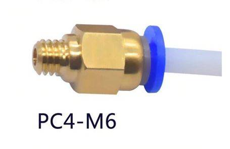 PTFE-Schlauch Steckverbindung M6 Anschluss für 4 mm PFTE Schlauch PC4 M6