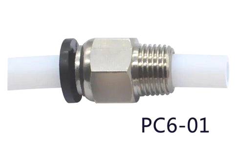 PTFE-Schlauch Steckverbindung PC 6_01 1.8 " (M9.7)Anschluss für 6 mm PFTE Schlauch